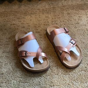 Girls Rose Gold Sandals